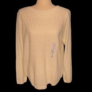 NWT! Croft & Barrow ~ Ivory Sweater XL